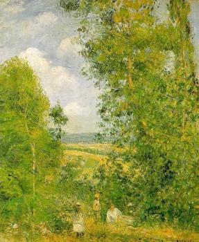 Camille Pissarro : Resting in the Woods at Pontoise II